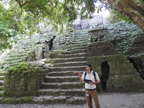 Tour guide Alejandro Gillot at Tikal