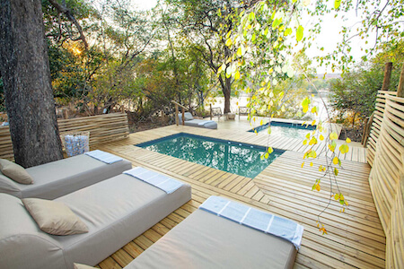 The pool deck overlooking the Zambezi. Photo supplied